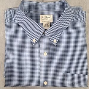 L.L. Bean Men's Blue Checkered Shirt